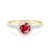 Zásnubní prsten This is Love: žluté zlato, rubín, diamanty
