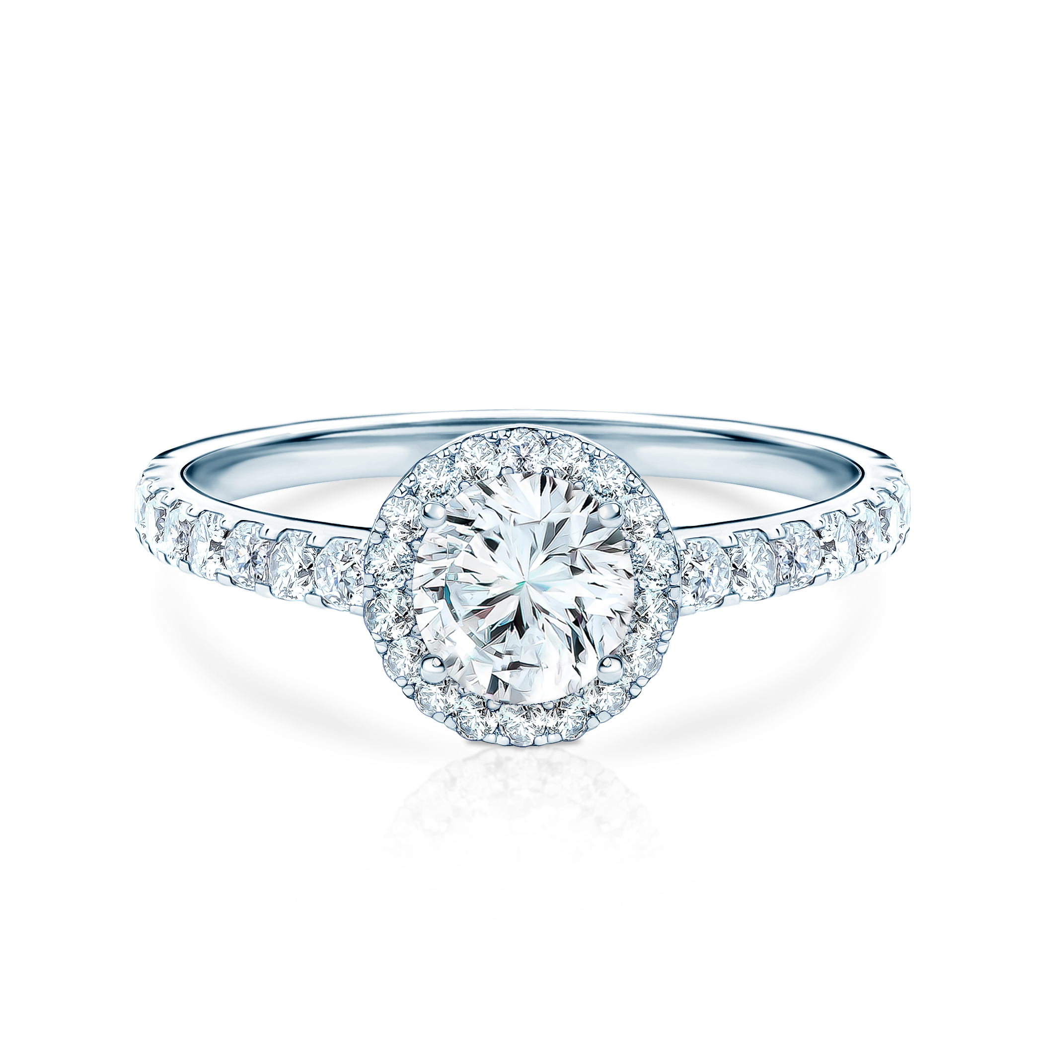 Zásnubní prsten This is Love: bílé zlato, bílý safír, diamanty