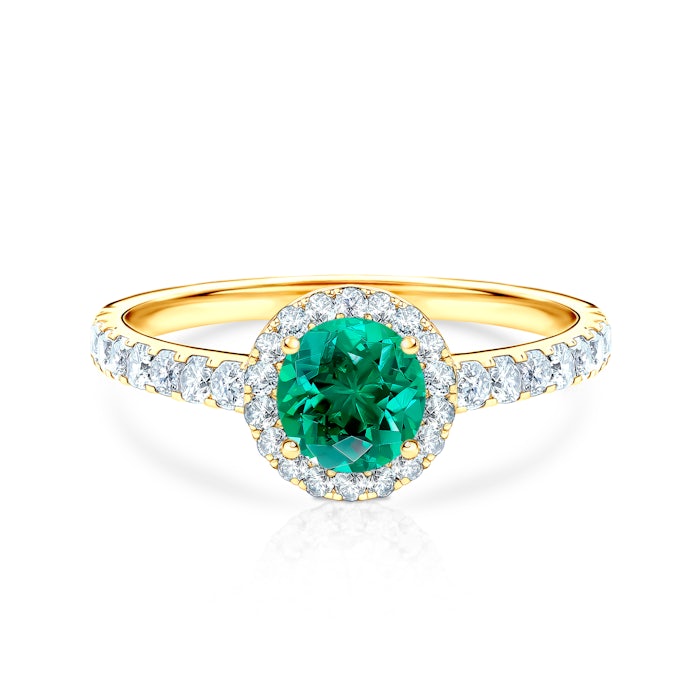 Zásnubní prsten This is Love: žluté zlato, smaragd, diamanty