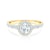 Zásnubní prsten This is Love: žluté zlato, bílý safír, diamanty