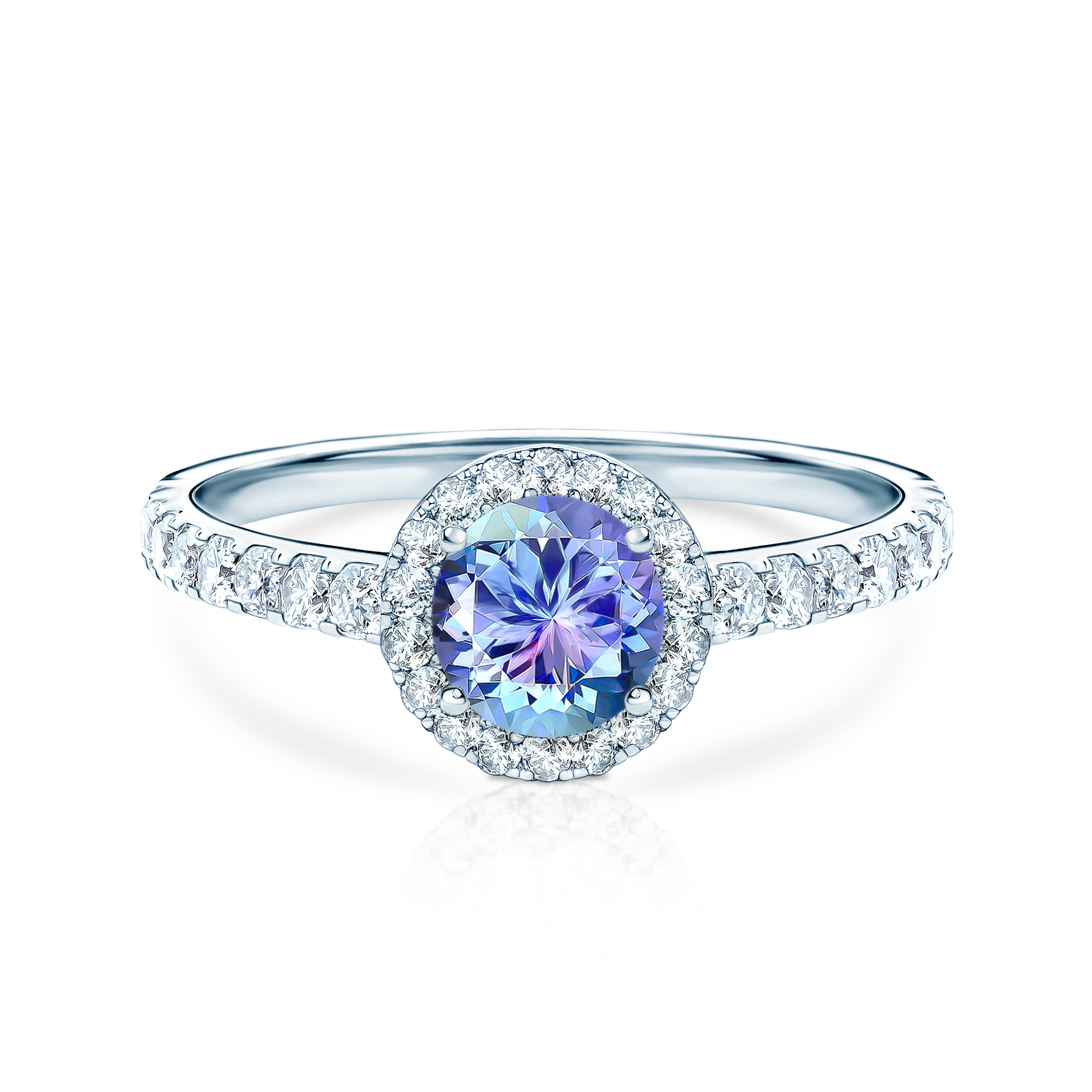 Zásnubní prsten This is Love: bílé zlato, tanzanit, diamanty