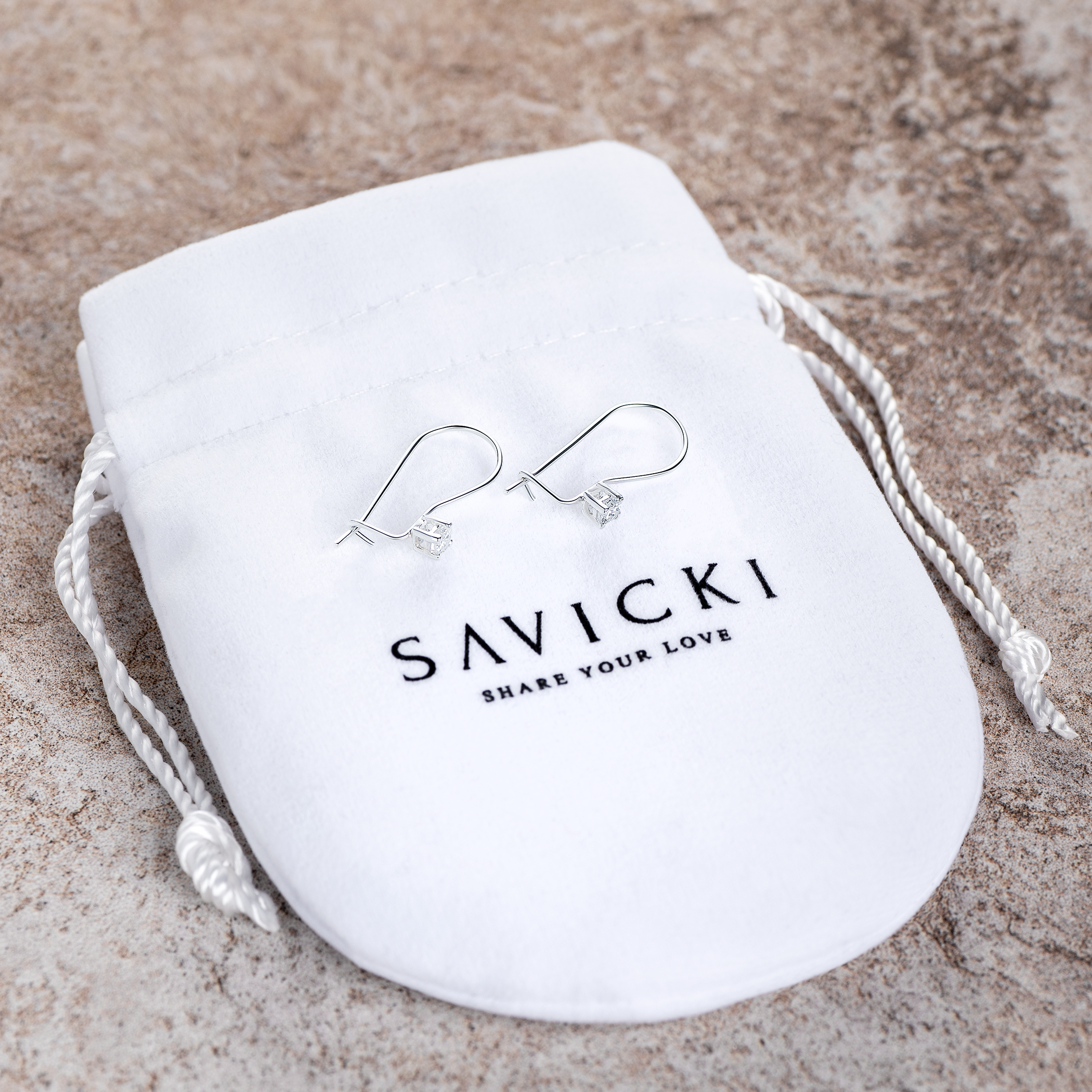 Kolczyki Savicki: srebrne, cyrkonia - 4