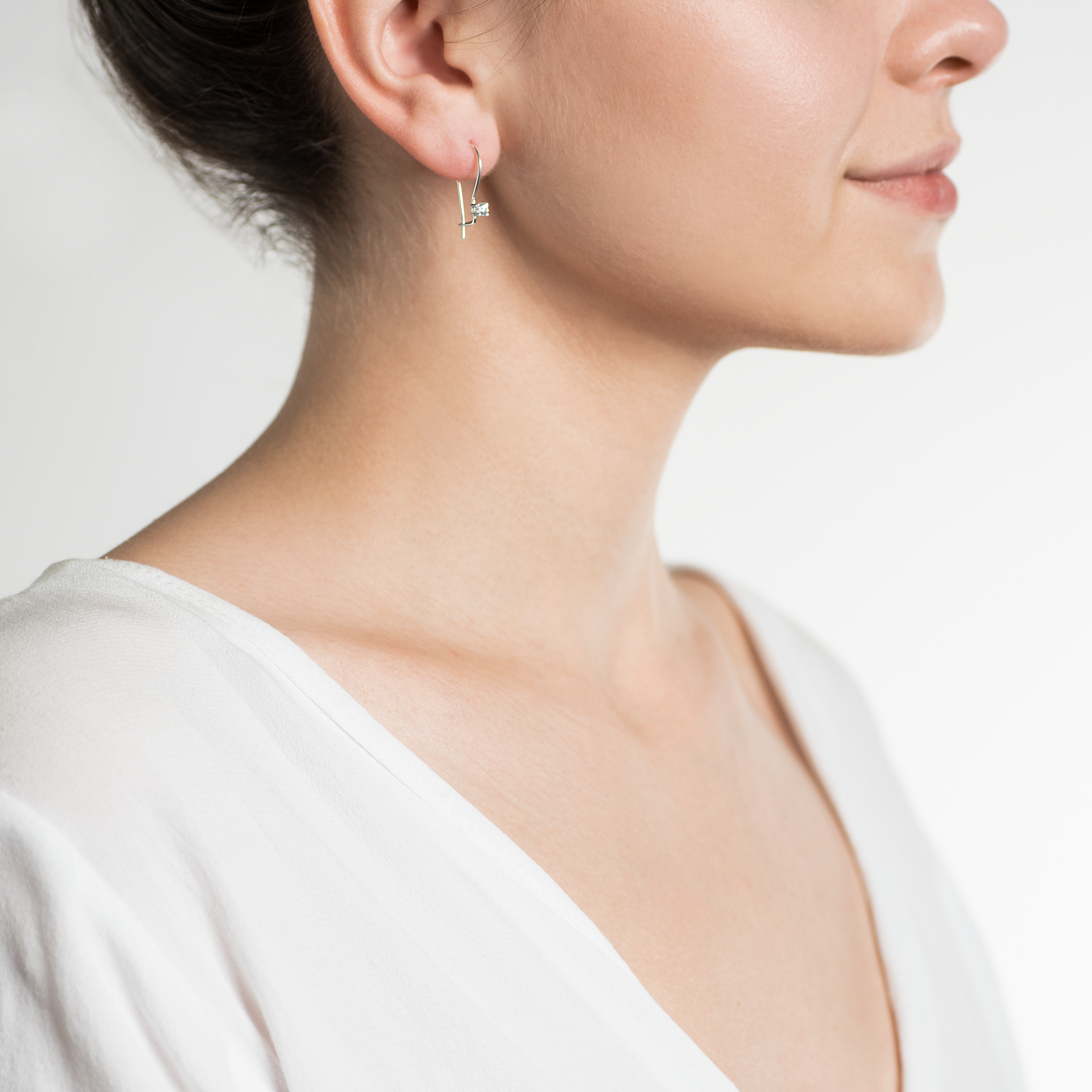 Kolczyki Savicki: srebrne, cyrkonia - 6