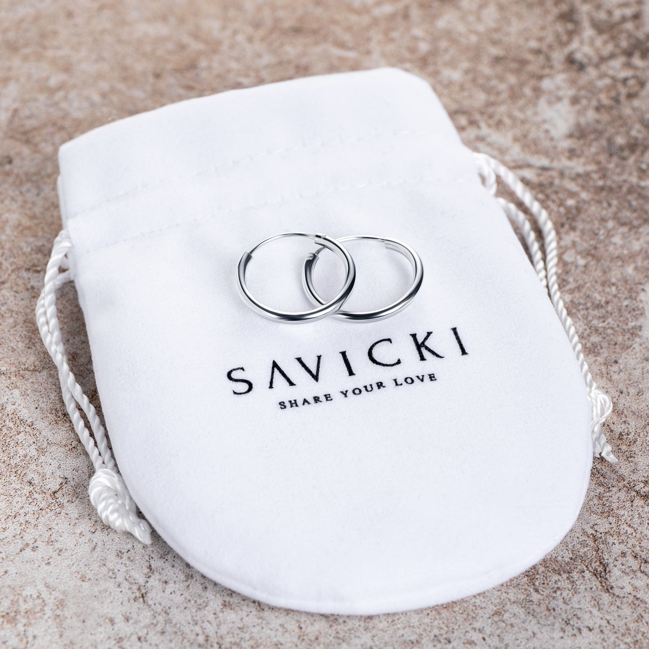 Kolczyki koła Savicki: srebrne - 4