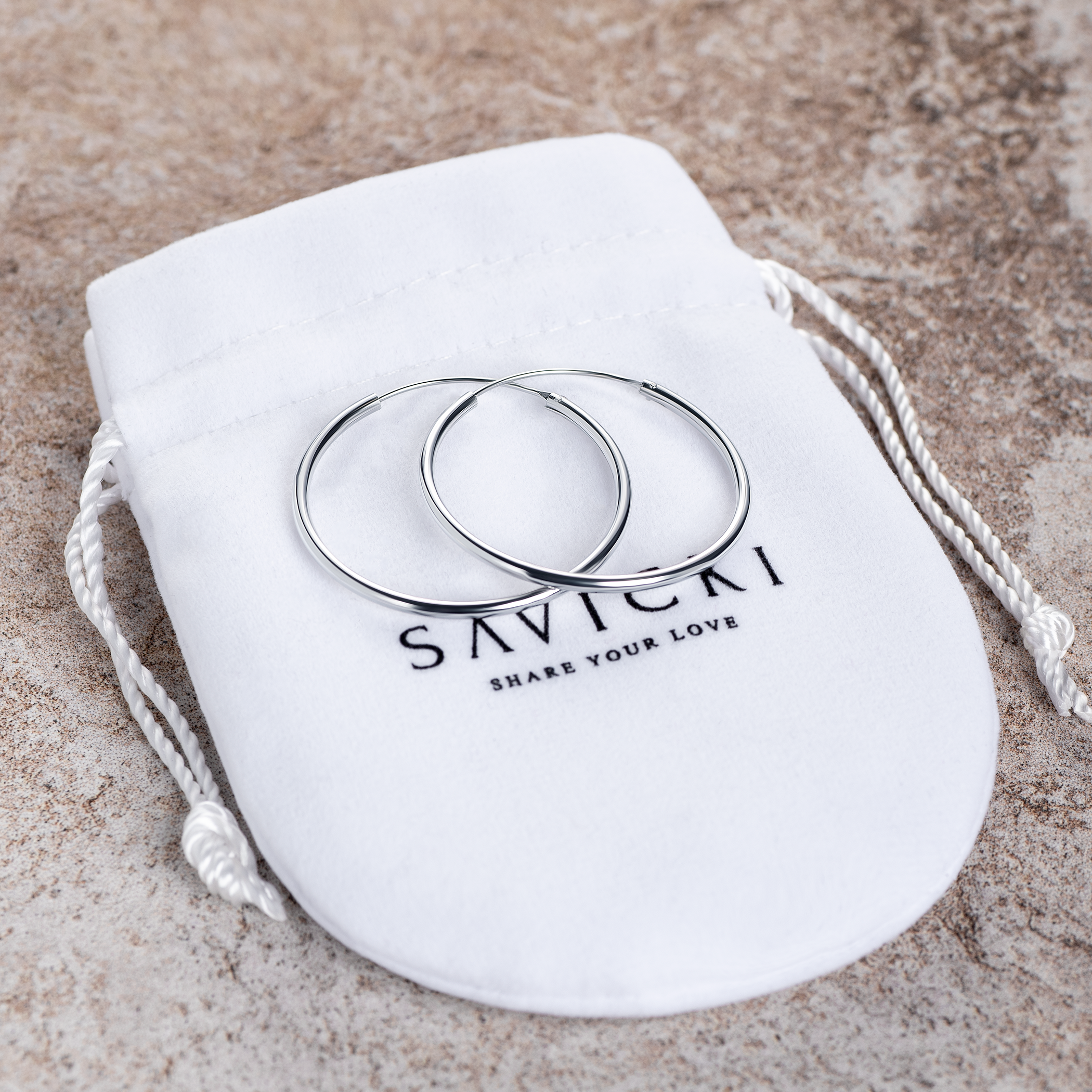 Kolczyki koła Savicki: srebrne - 4