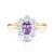 Inel de logodnă SAVICKI RING: aur, safir violet, safir alb