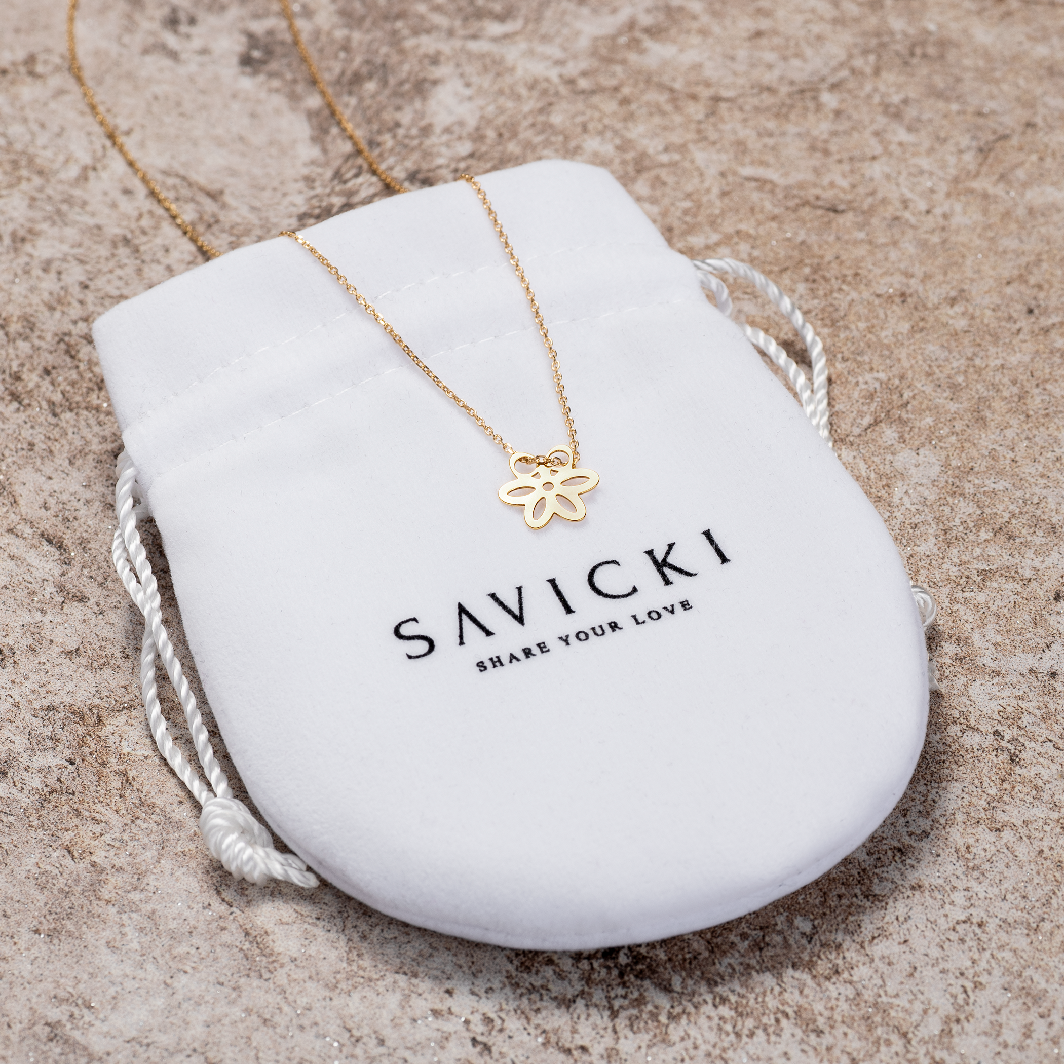 Halskette Blumeek Savicki: Silber Vergoldet - 4