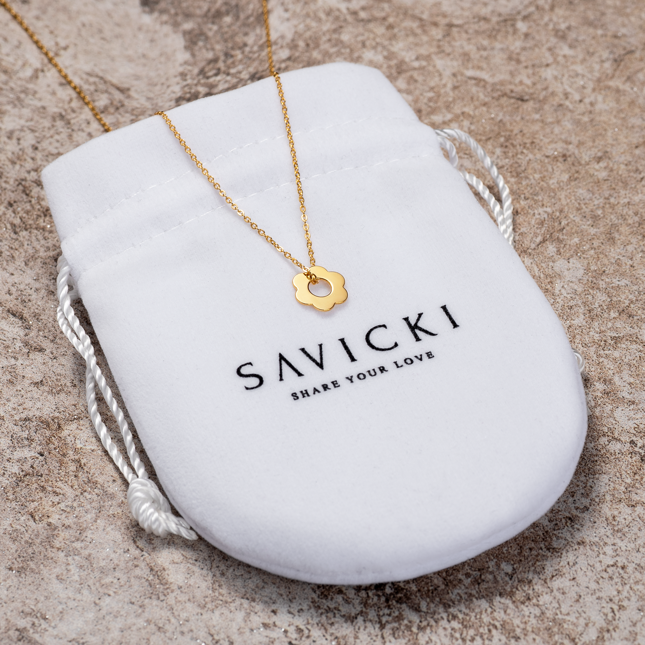 Halskette Blumeek Savicki: Silber Vergoldet - 4