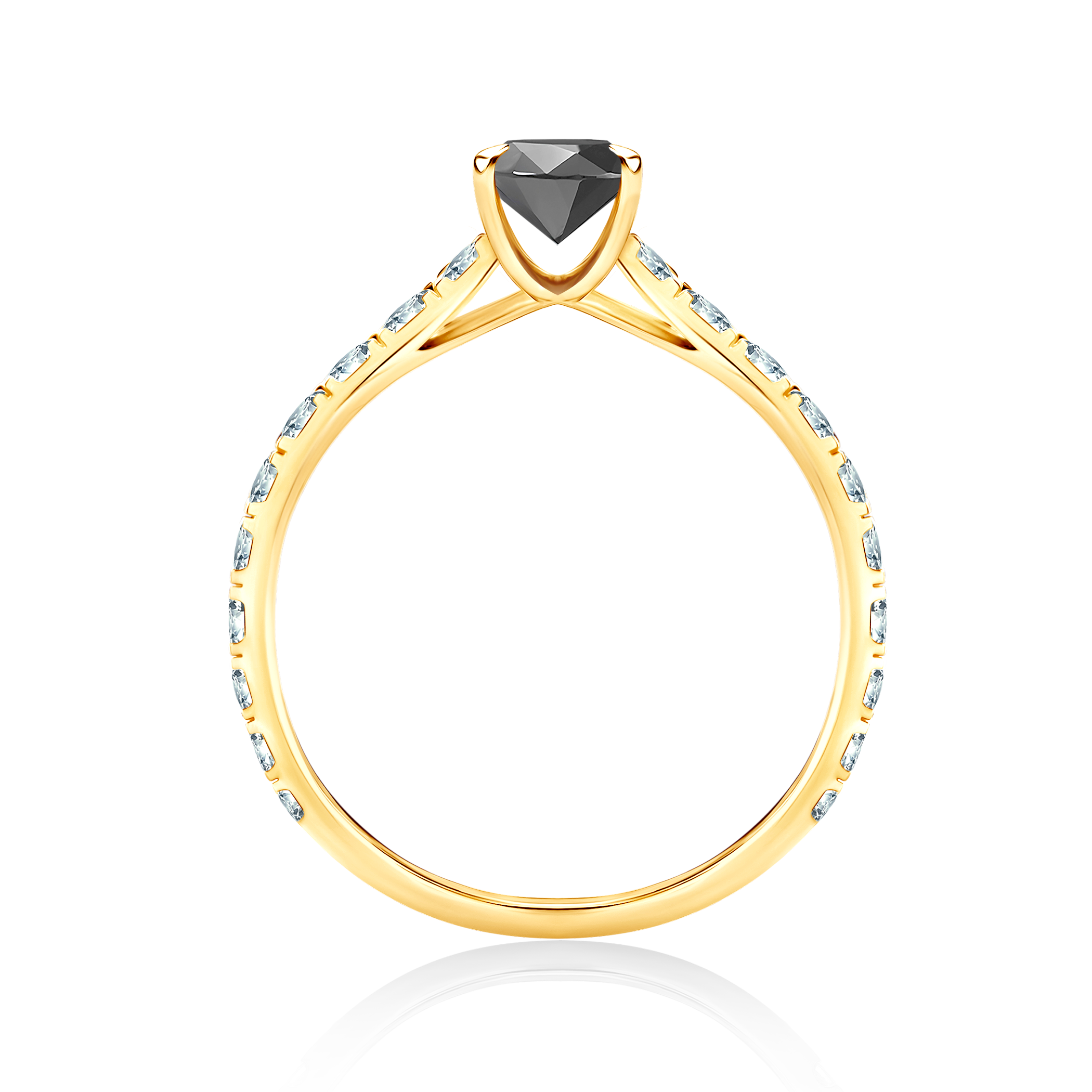 Verlobungsring Share Your Love: Gold, Schwarz Diamant