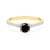 Share Your Love eljegyzési gyűrű: arany fekete gyémánttal