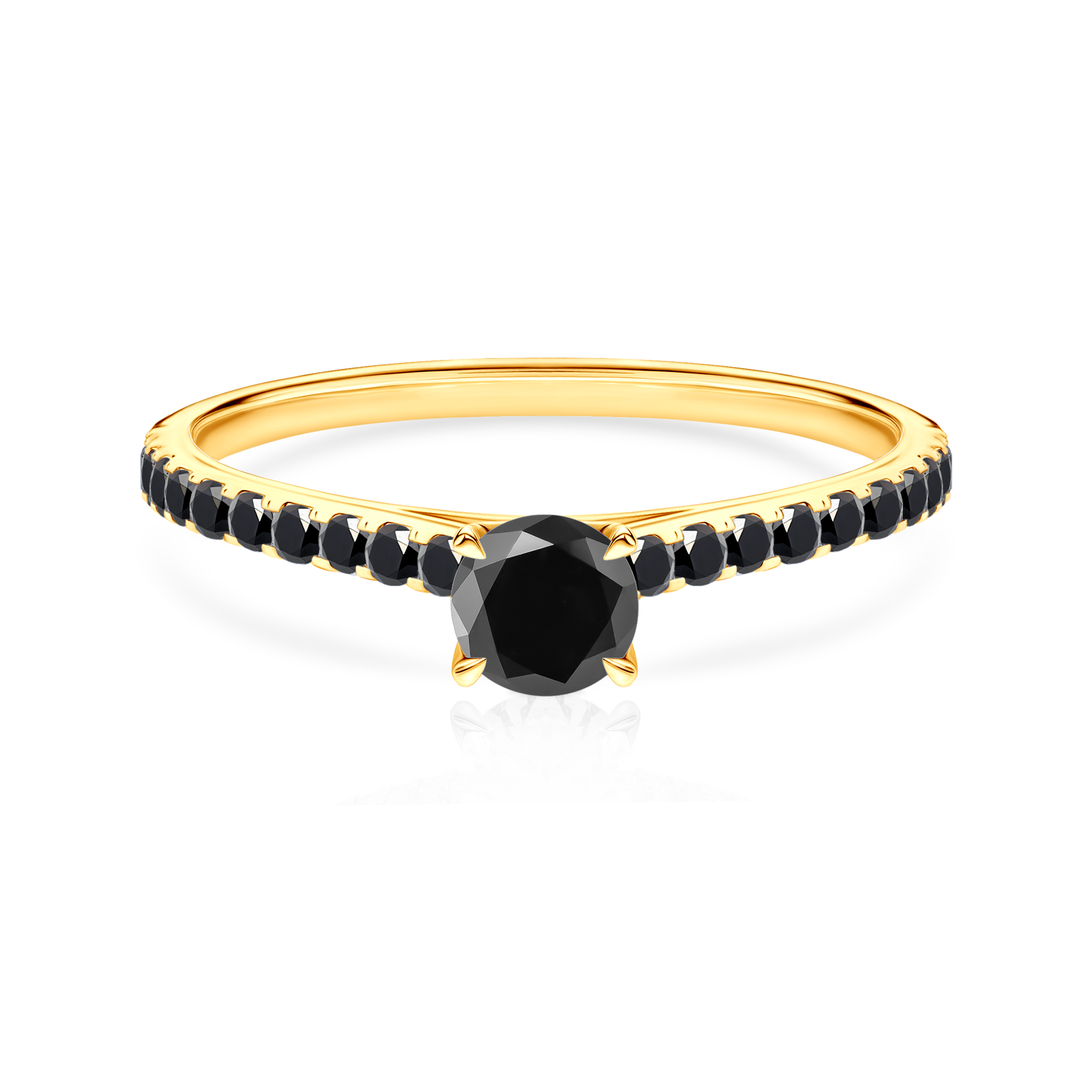 Zásnubní prsten Share Your Love: žluté zlato, černý diamant