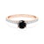 Share Your Love eljegyzési gyűrű: rózsaarany fekete gyémánttal
