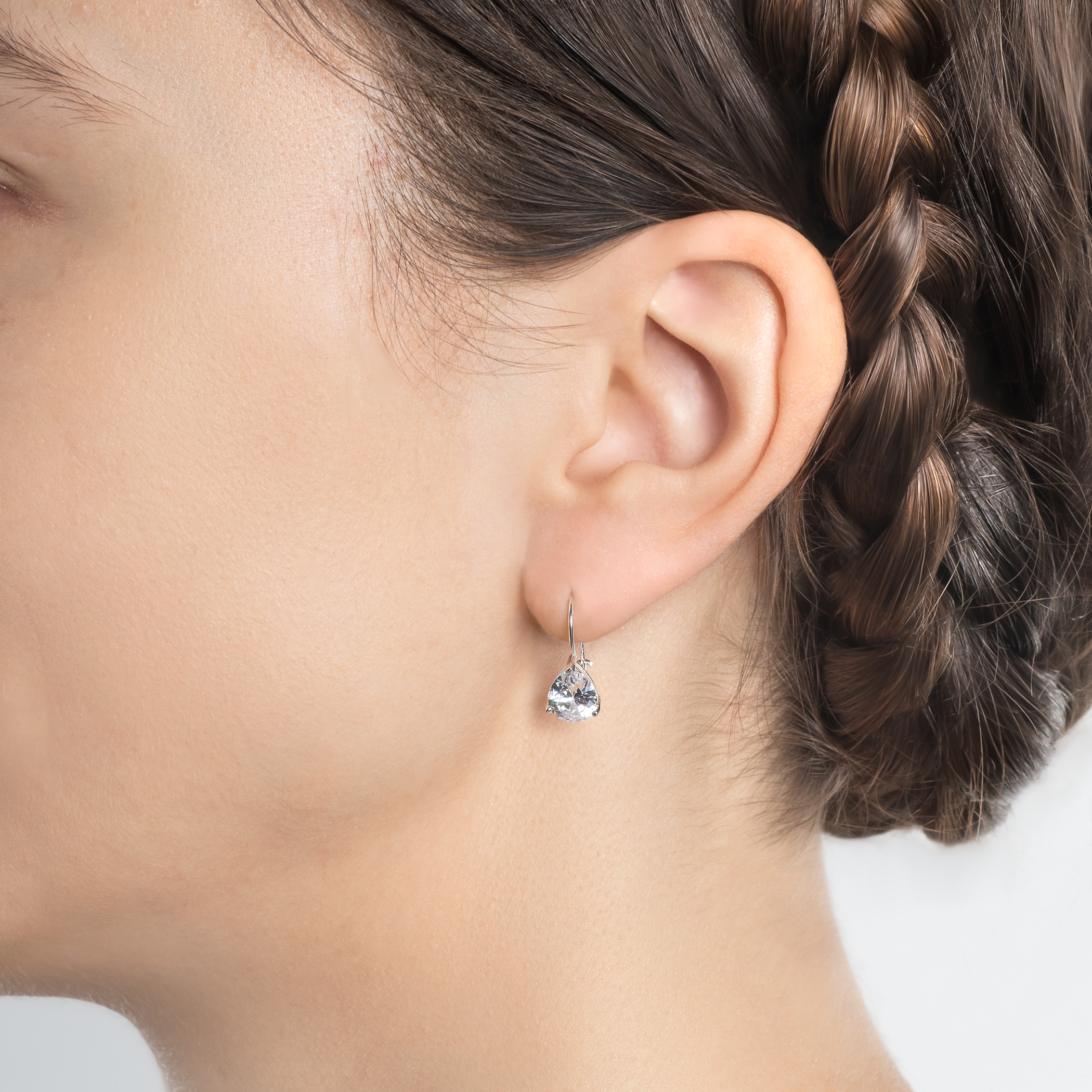 Kolczyki łezki Savicki: srebrne, cyrkonie - 5