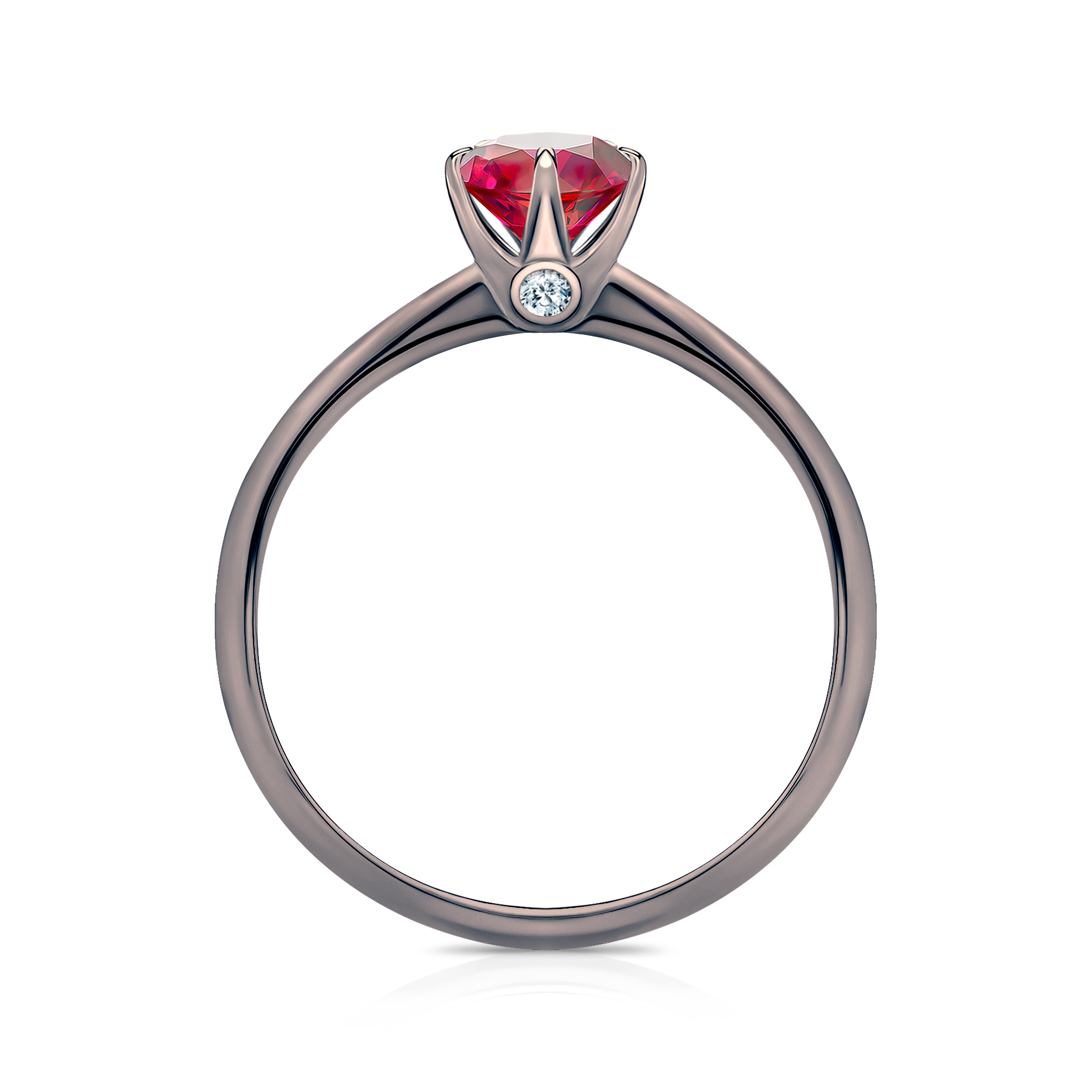 Verlobungsring The Journey: Schwarzes Gold, Rubin