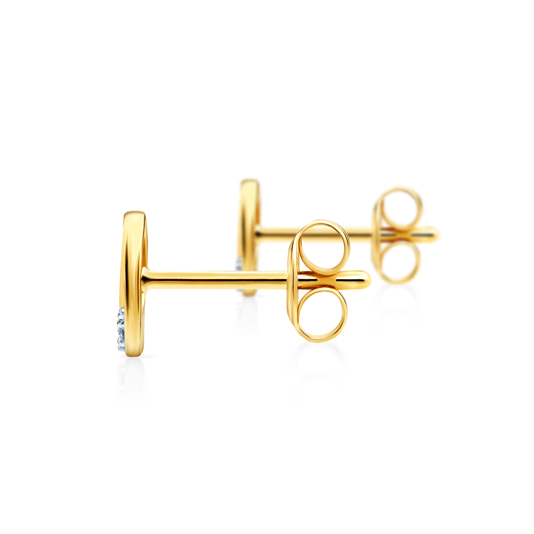 Kolczyki Savicki: złote, diamenty - 3