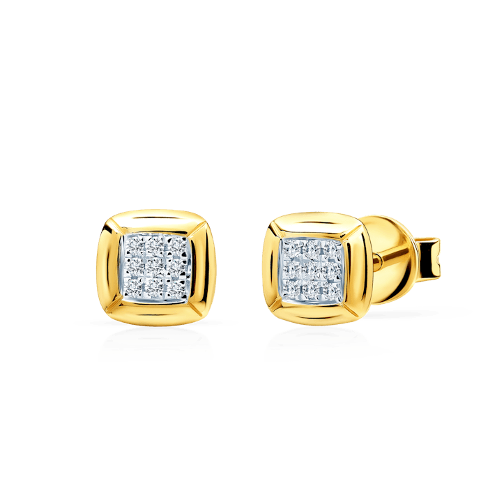 Náušnice SAVICKI: zlaté, diamanty