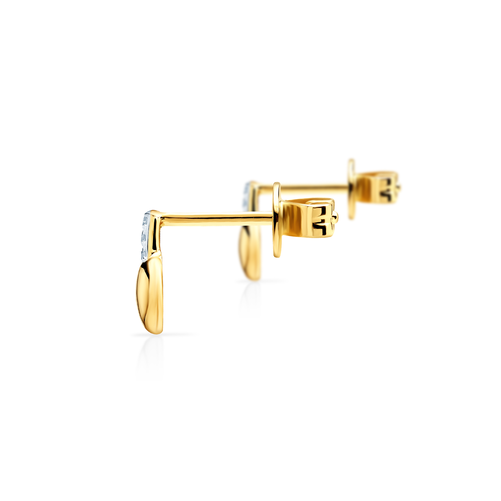 Kolczyki Savicki: złote, diamenty