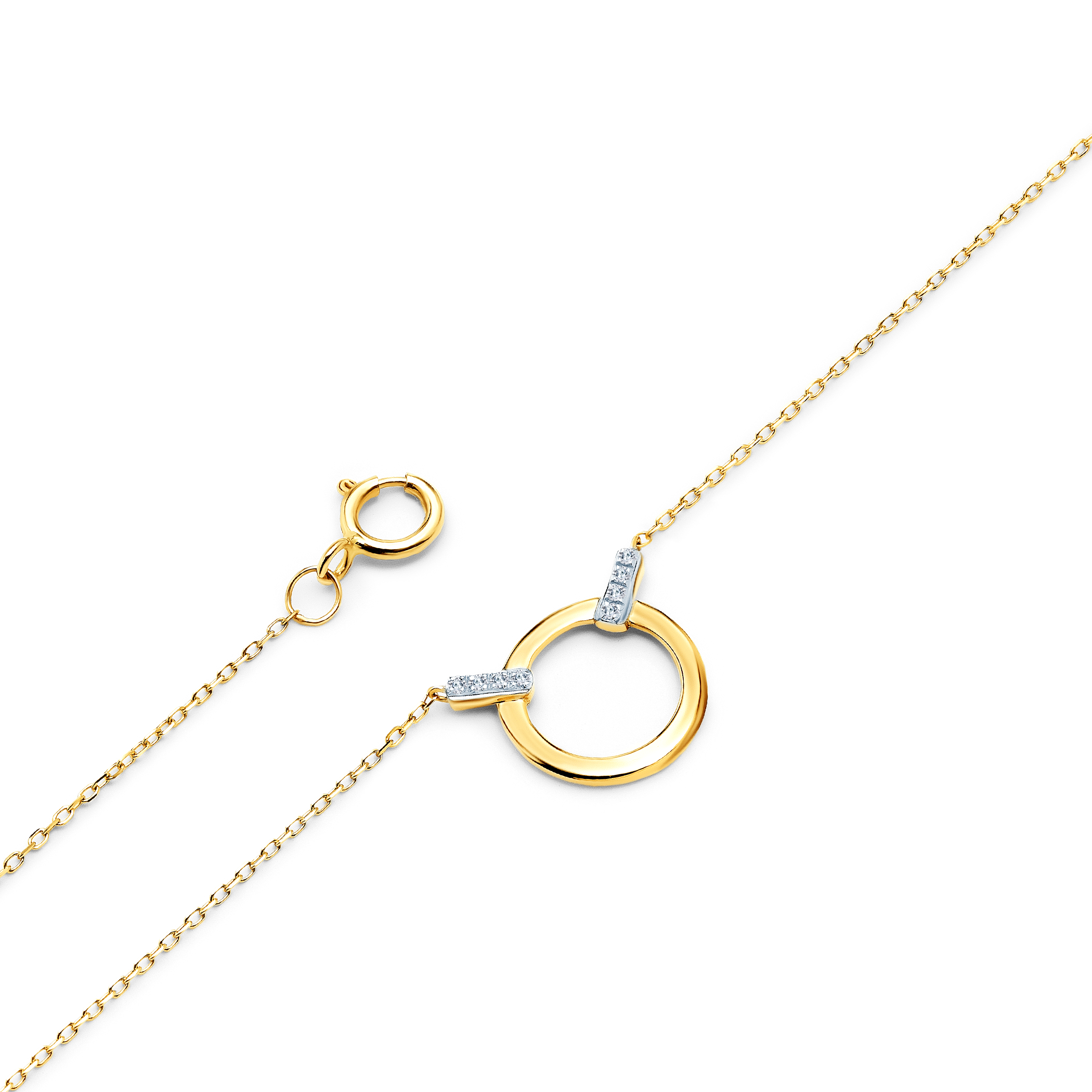 Naszyjnik koło Savicki: złoty, diamenty - 3