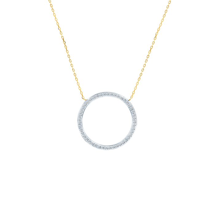 Naszyjnik koło Savicki: złoty, diamenty