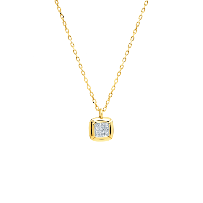 Náhrdelník SAVICKI: zlatý, diamanty