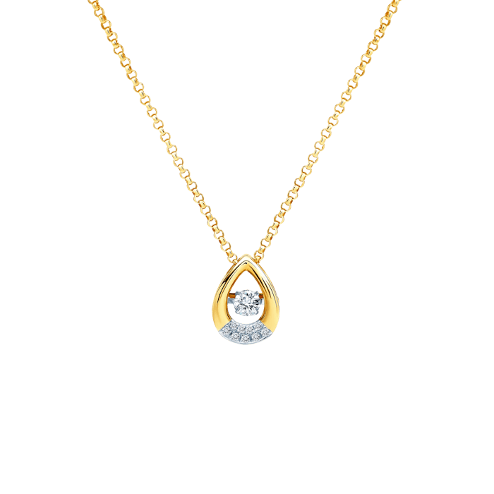 Naszyjnik łezka Savicki: złoty, diamenty