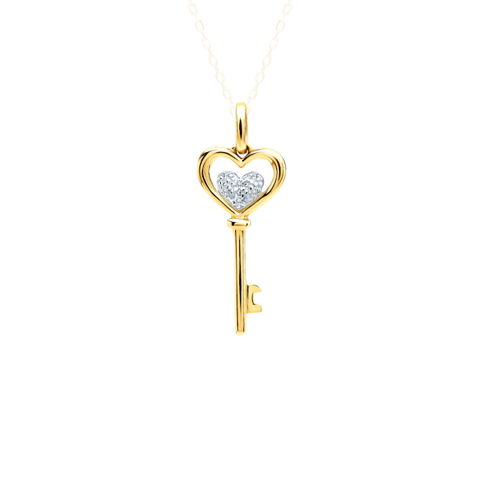 SAVICKI key pendant: gold, diamonds