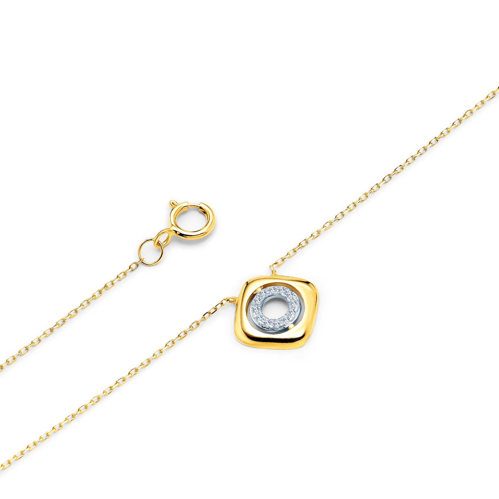 Naszyjnik Savicki: złoty, diamenty