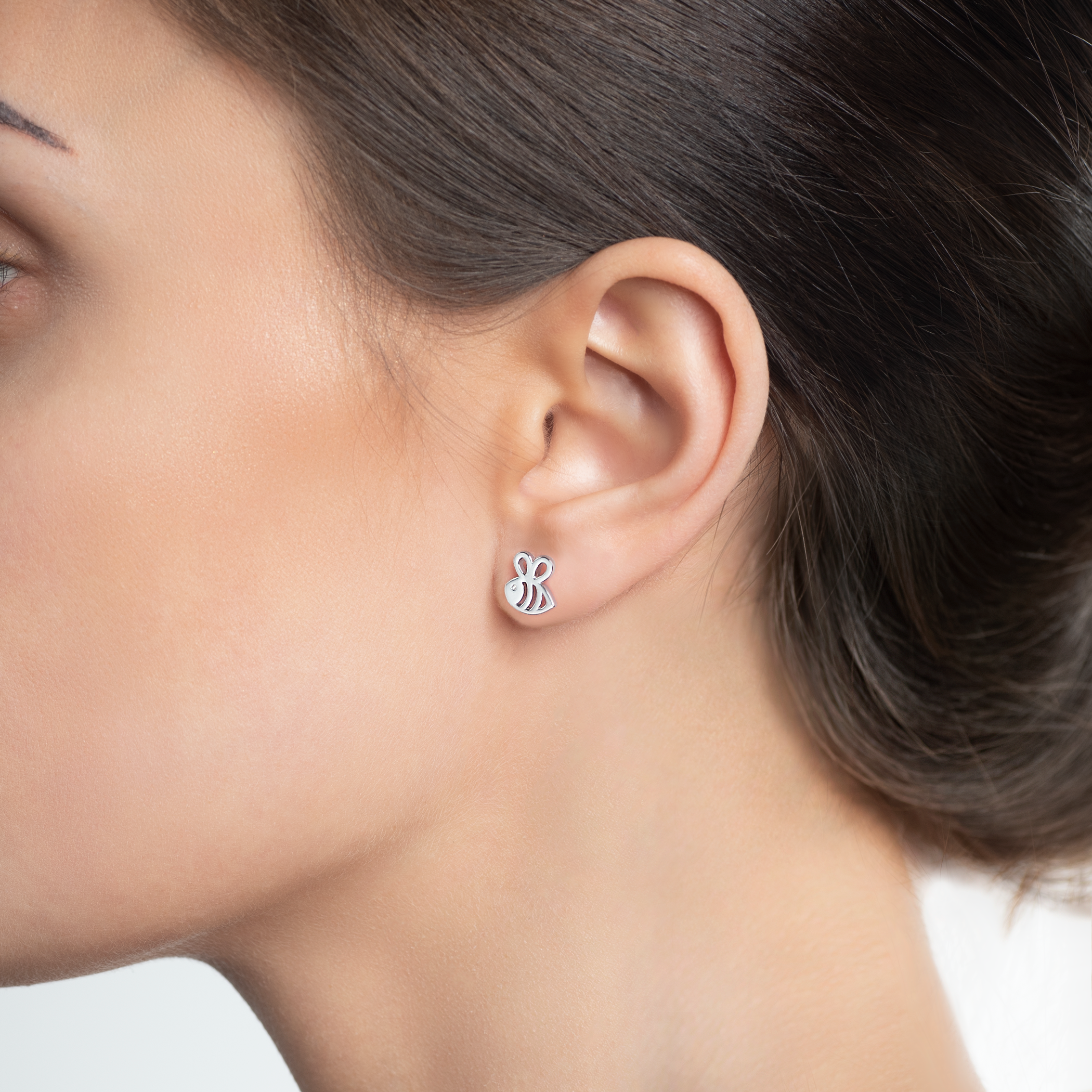 Kolczyki pszczoły Savicki: srebrne - 4