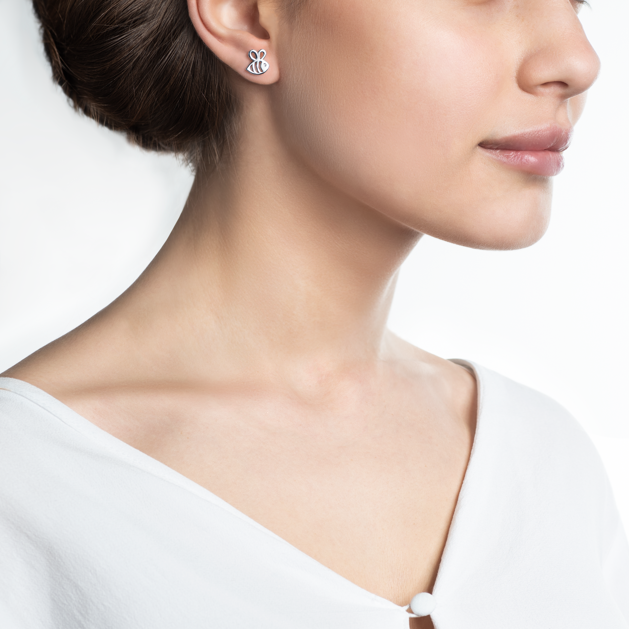 Kolczyki pszczoły Savicki: srebrne - 5