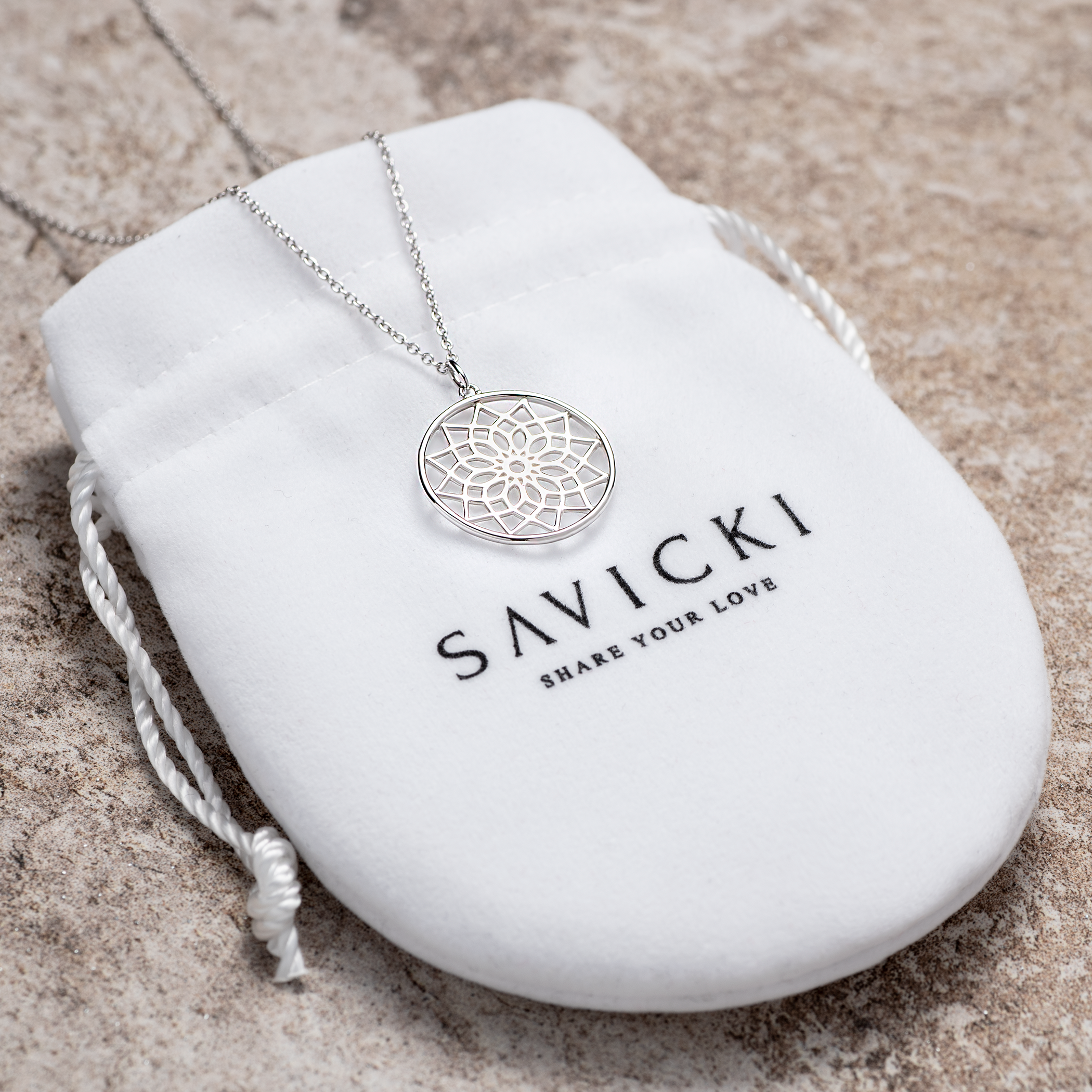 Naszyjnik celebrytka łapacz snów Savicki: srebrny - 3