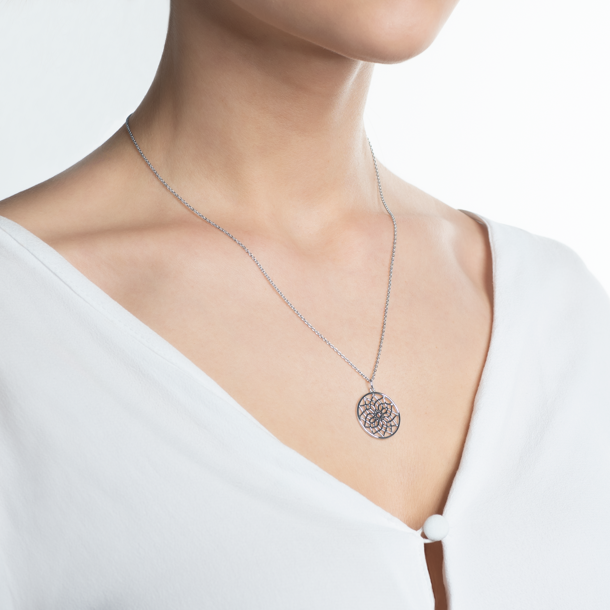 Naszyjnik celebrytka łapacz snów Savicki: srebrny - 4