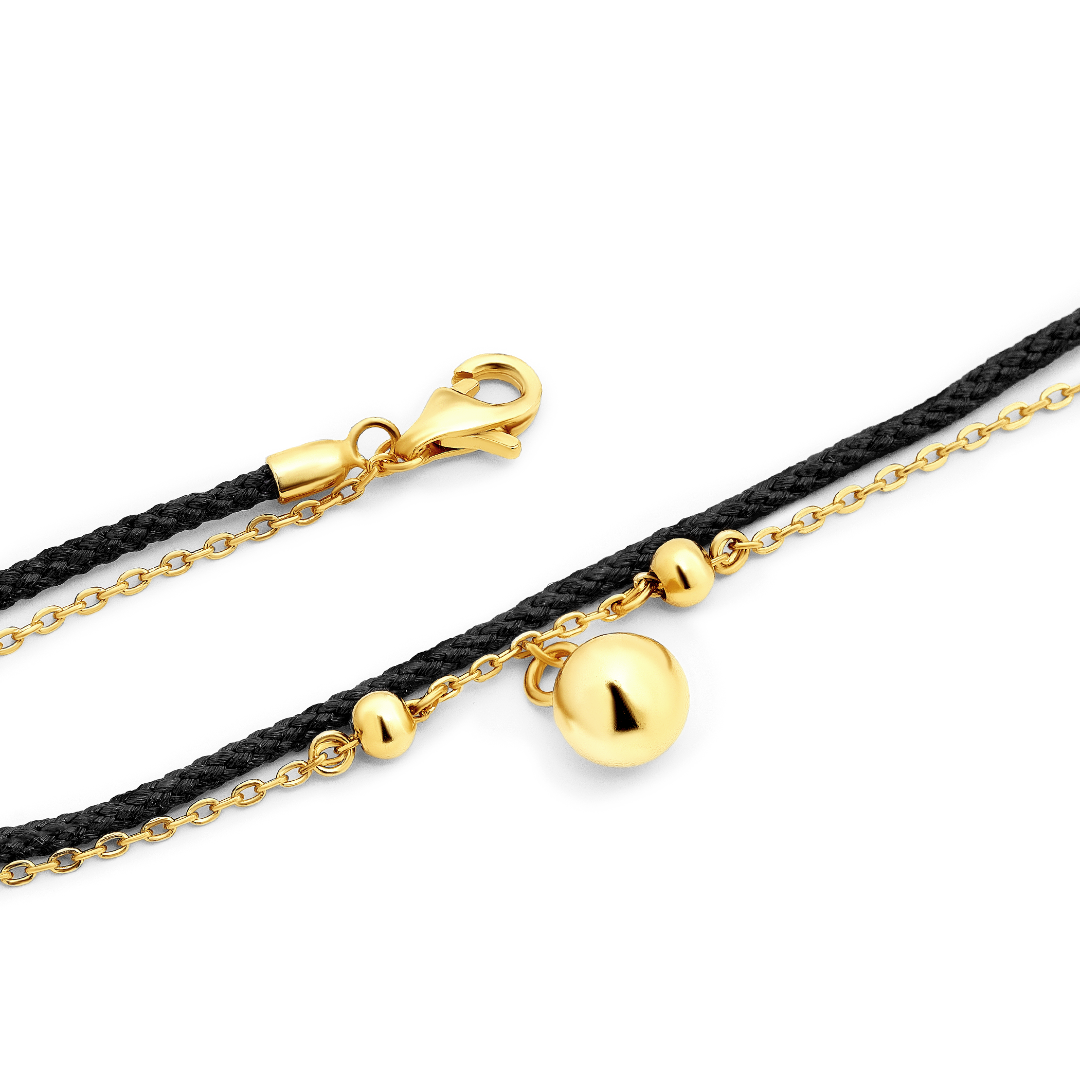 Bransoletka kuleczki Savicki: srebrna pozłacana - 3