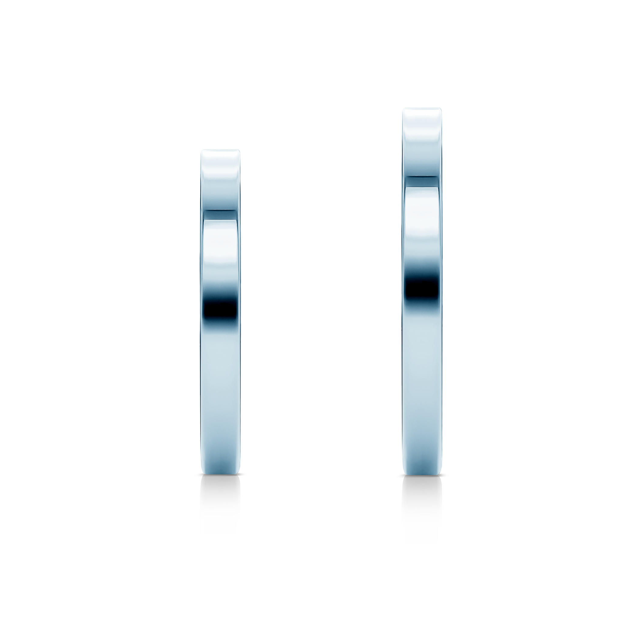 Obrączki ślubne: białe złoto, płaskie, 2 mm