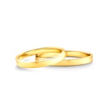 Obrączki ślubne: złote, płaskie, 2 mm