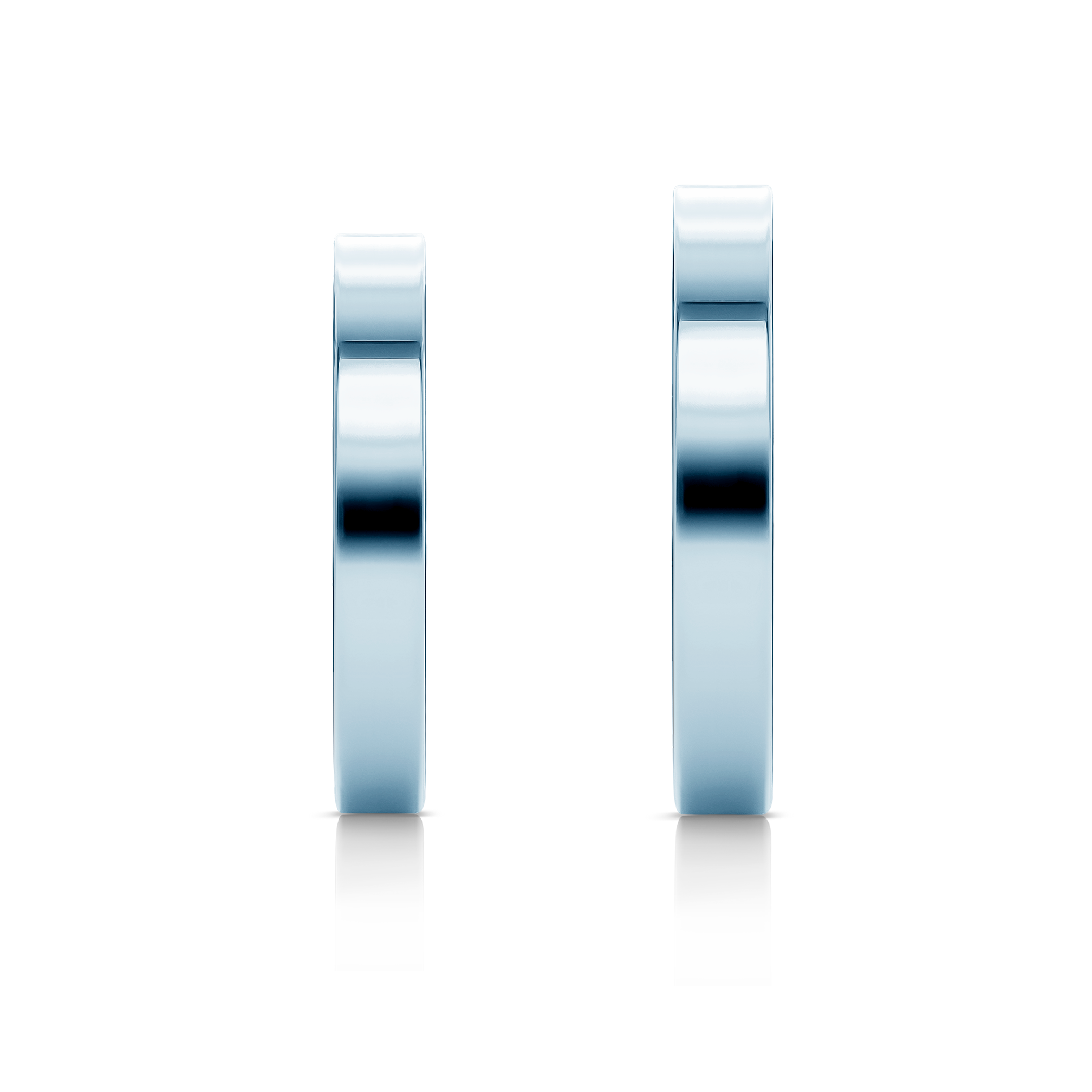 Eheringe: Weißgold, Flach, 3 mm