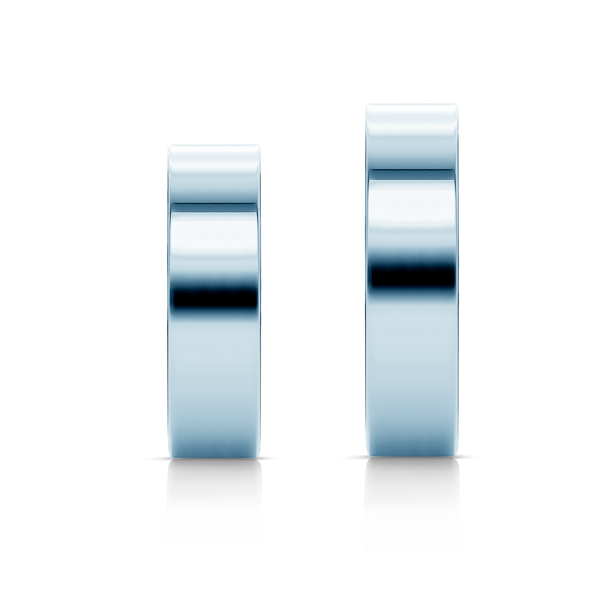 Eheringe: Weißgold, Flach, 5 mm