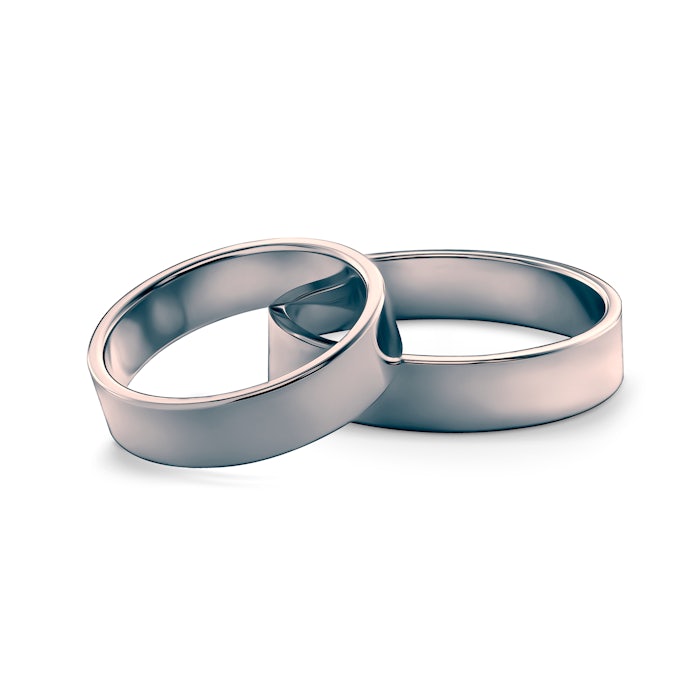 Obrączki ślubne: czarne złoto, płaskie, 5 mm