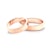 Esküvői jegygyűrűk: rózsaarany, lapos, 5 mm