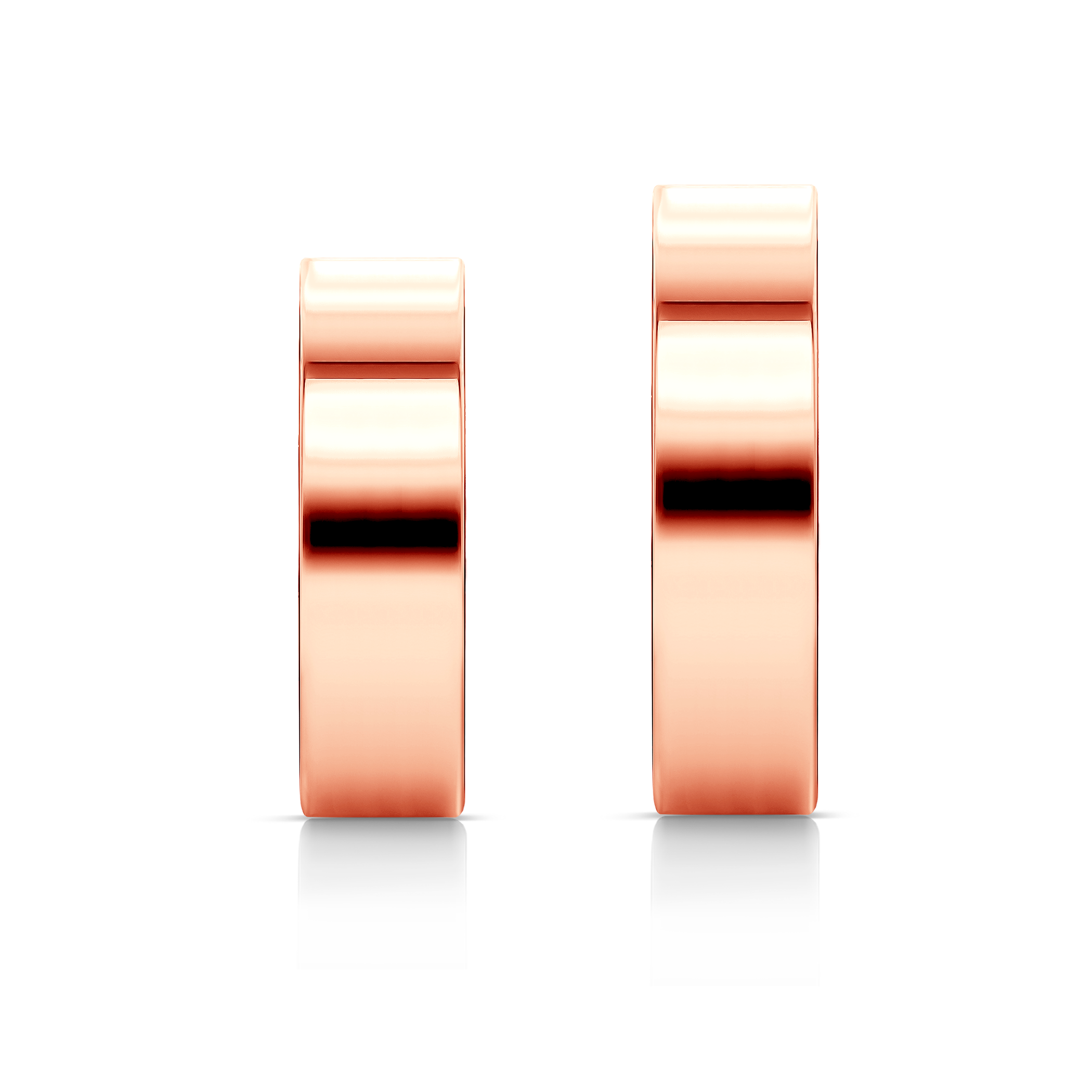 Obrączki ślubne: różowe złoto, płaskie, 5 mm