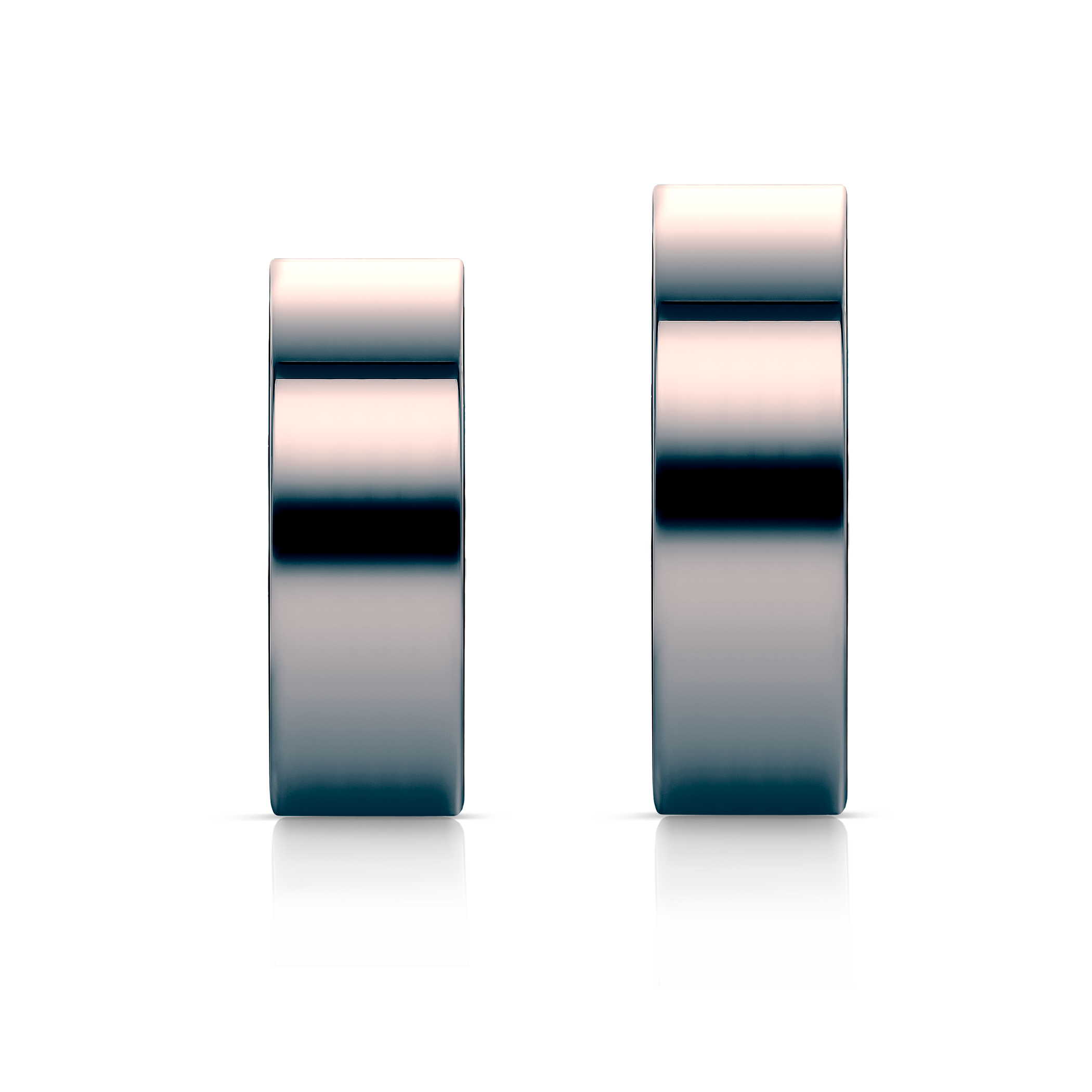 Eheringe: Schwarzes Gold, Flach, 6 mm