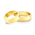Svadobné obrúčky: zlaté, ploché, 6 mm