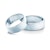 Esküvői jegygyűrűk: fehérarany, lapos, 7 mm