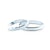 Esküvői jegygyűrűk: fehérarany, szakaszos profillal, 3 mm