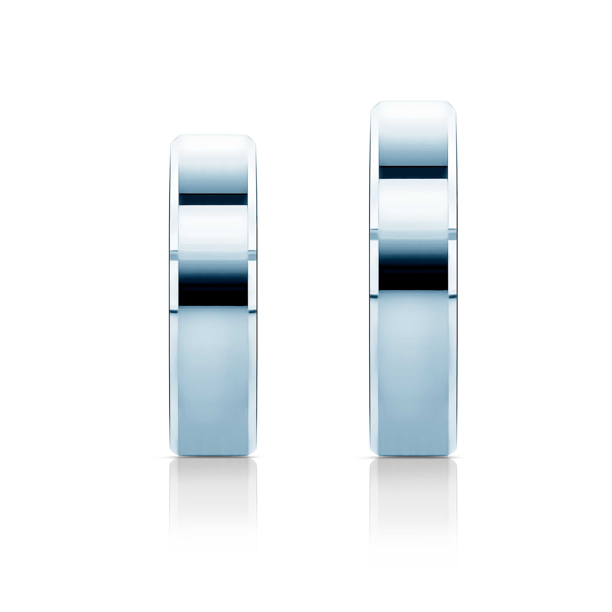 Eheringe: Weißgold, mit Fase, 5 mm