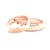 Esküvői jegygyűrűk: rózsaarany, szakaszos profil, 5 mm
