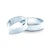 Esküvői jegygyűrűk: fehérarany, szakaszos profillal, 6 mm