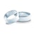 Esküvői jegygyűrűk: fehérarany, szakaszos profillal, 7 mm