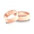 Svadobné obrúčky: ružové zlato, s fázovaným profilom, 7 mm