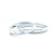 Esküvői jegygyűrűk: fehérarany, félkör, 2 mm