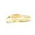 Esküvői jegygyűrűk: arany, félkör, 2 mm